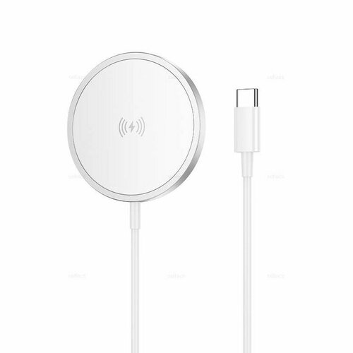 Беспроводная зарядка Magsafe Borofone BQ32 MagSafe Magnetic Charger White белый