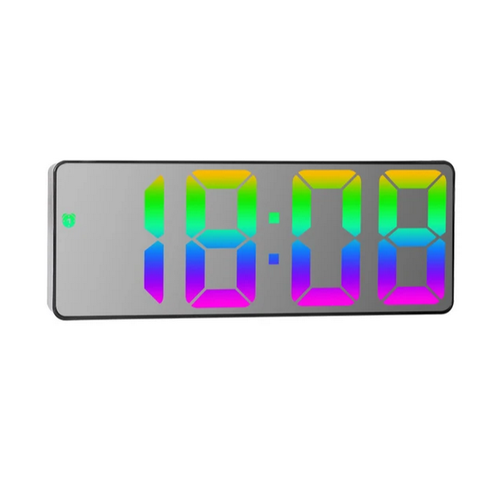 Часы настольные LED MIRROR GH0732 RGB свечение (белый)