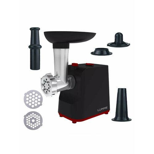 Мясорубка LUMME 4 насадки пластик чёрнаякрасная 2400Вт 2266₽