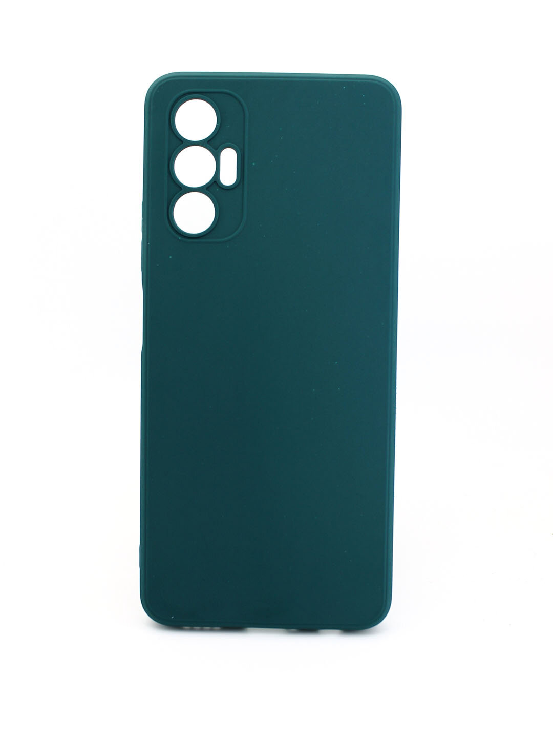 Чехол силиконовый матовый для TECNO Pova 3, с защитой камеры, зеленый
