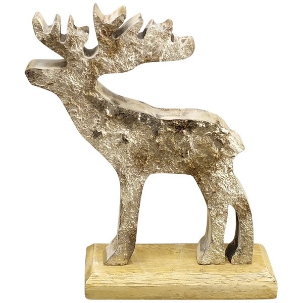 Олень Exner натуральное дерево золотой 15 см x 2 см x 18 см
