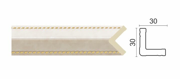 Угол Decor-Dizayn 230-24 Нео Классика Д2400хВ30хТ30 /Декор Дизайн.