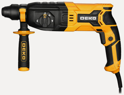 Изображение товара Перфоратор Deko ZKH950 в кейсе с набором из 5 буров, SDS+, желтый/черный