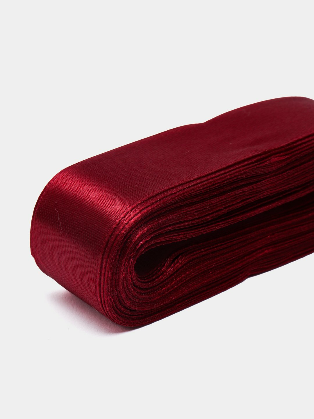 Лента атласная, ширина 2.5 см, длина 13 метров, цвет бордовый — фото 1