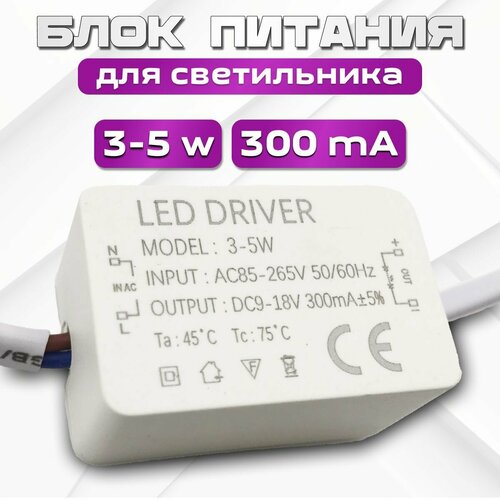 Блок питания для светильника 1-3 W, 12В, IP33