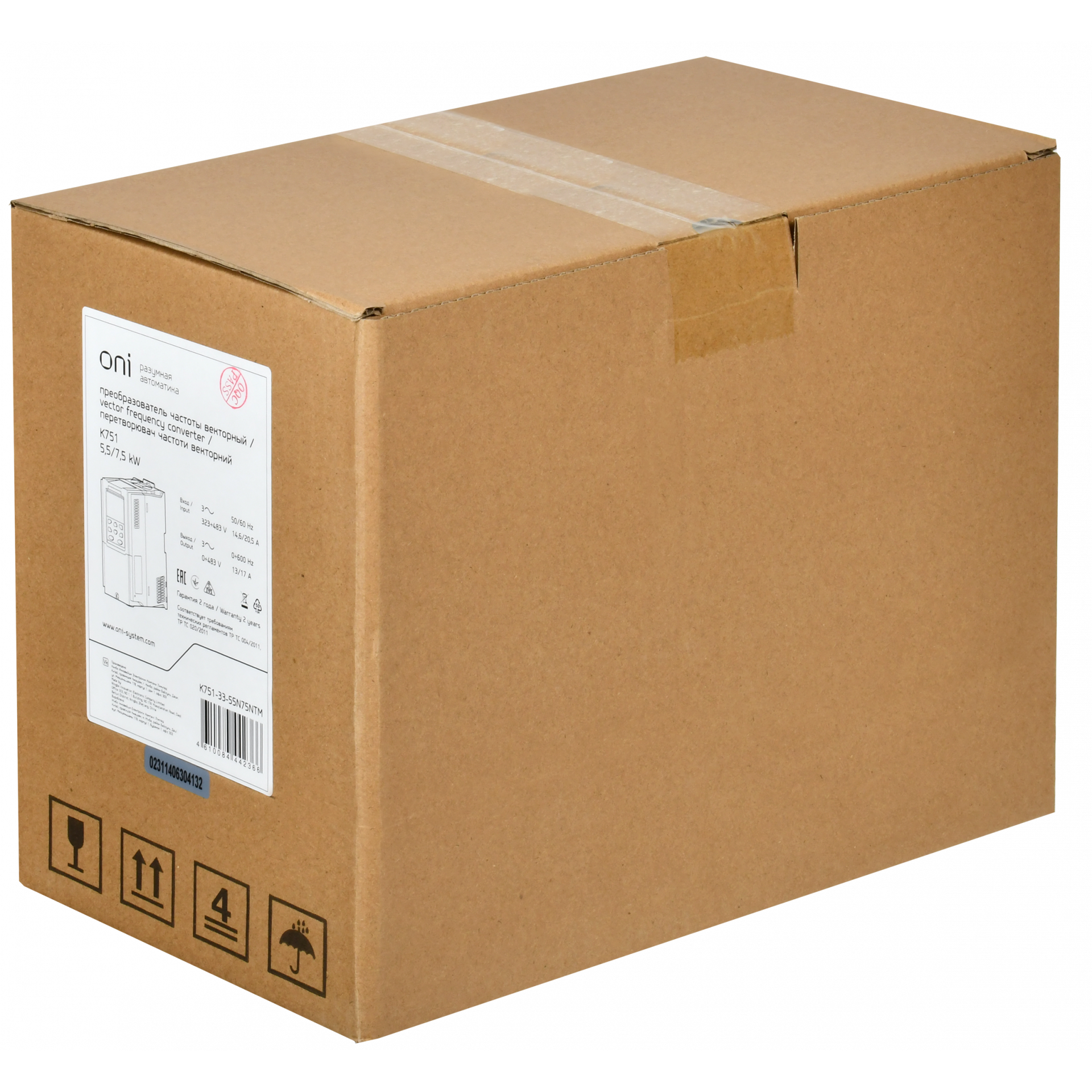 Преобразователь частоты K751 380В 3Ф 55-75кВт 13-17А ONI IEK K751-33-55N75NTM (1 шт.)