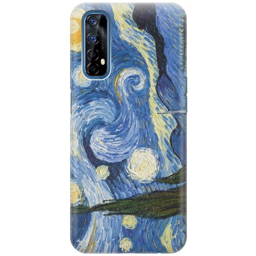 фото Cиликоновый чехол на realme 7 / рилми 7 с принтом "звездная ночь" gosso