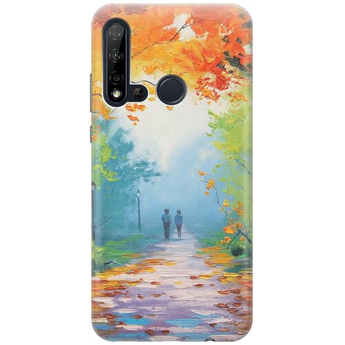 фото Re:paчехол - накладка artcolor для huawei nova 5i / p20 lite (2019) с принтом "яркая осень"