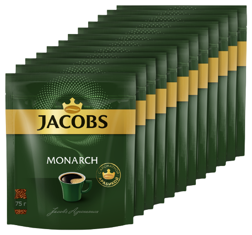 Кофе растворимый Jacobs Monarch Якобс Монарх, 75 г х 12 шт