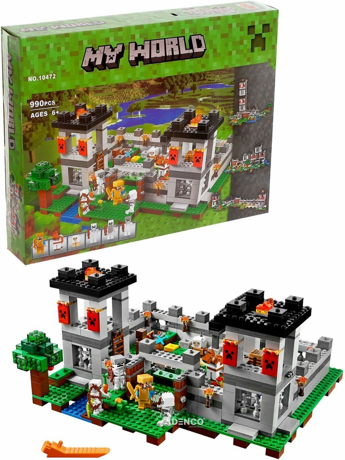 Конструктор "Крепость" 10472 (Minecraft 21127) / 990 деталей