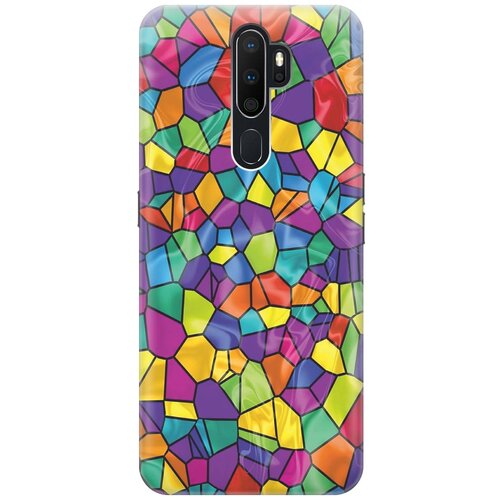 фото Cиликоновый чехол на oppo a5 2020 / оппо а5 2020 с принтом "яркая мозаика" gosso