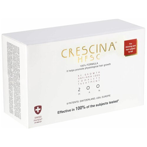 Кресцина 200 Комплекс Ампулы для мужчин (для стимулирования роста волос 3,5мл №20+лосьон против выпа