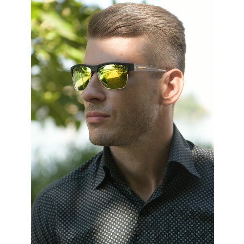 Солнцезащитные очки 2023 с поляризацией прочная оправа TR90 золотой