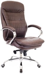 Компьютерное кресло Everprof Valencia M для руководителя, обивка: искусственная кожа, цвет: коричневая