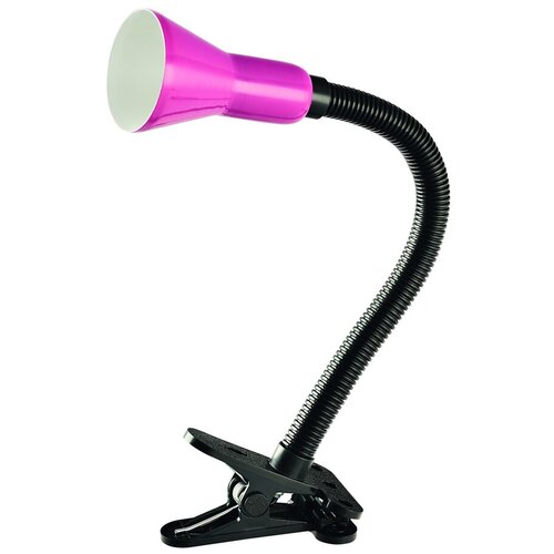 фото Лампа офисная arte lamp cord a1210lt-1mg, e14, 40 вт, цвет арматуры: черный, цвет плафона/абажура: розовый