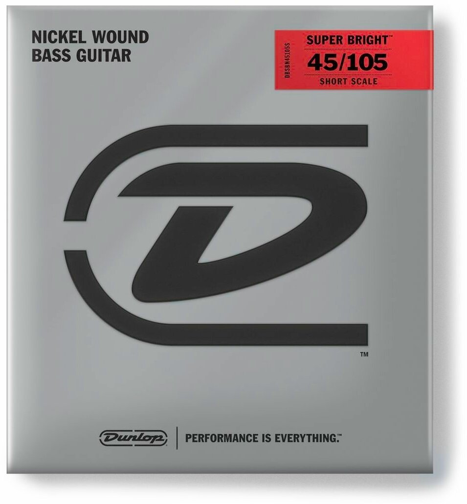 Dunlop Super Bright Nickel DBSBN45105S струны для бас-гитары, Short, 45-105