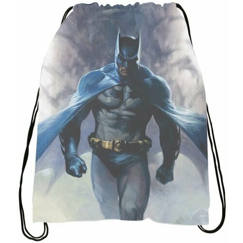 Сумка-мешок BUGRIKSHOP принт "Бэтмен, The Batman" - BМ0002 разноцветный, размер 40 на 35 см