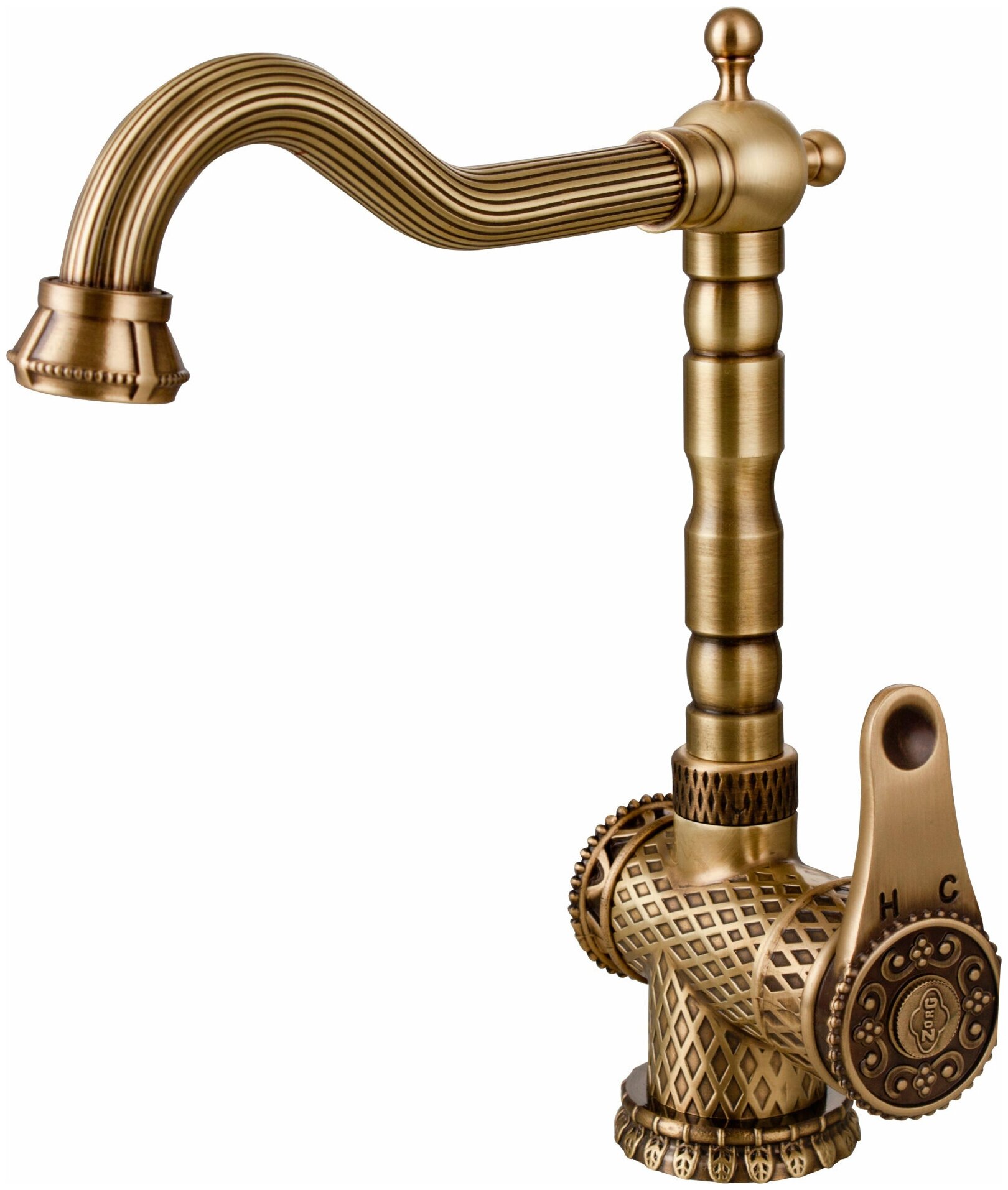 Смеситель Zorg Antic A 408K-BR для кухонной мойки ZORG Смеситель Zorg Antic A 408K-BR для кухонной мойки