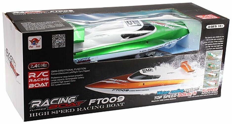 Радиоуправляемый катер Fei Lun High Speed Green Boat 2.4GHz - FT009-G