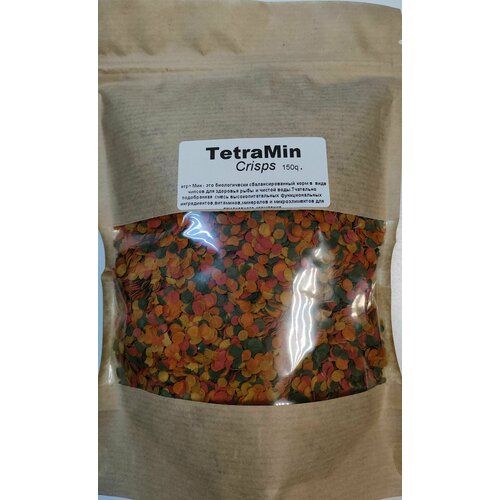 ТетраМин Чипс чипсы 150гр. TetraMin Crisps. Основной полноценный корм для пресноводных декоративных рыбок, любого размера.