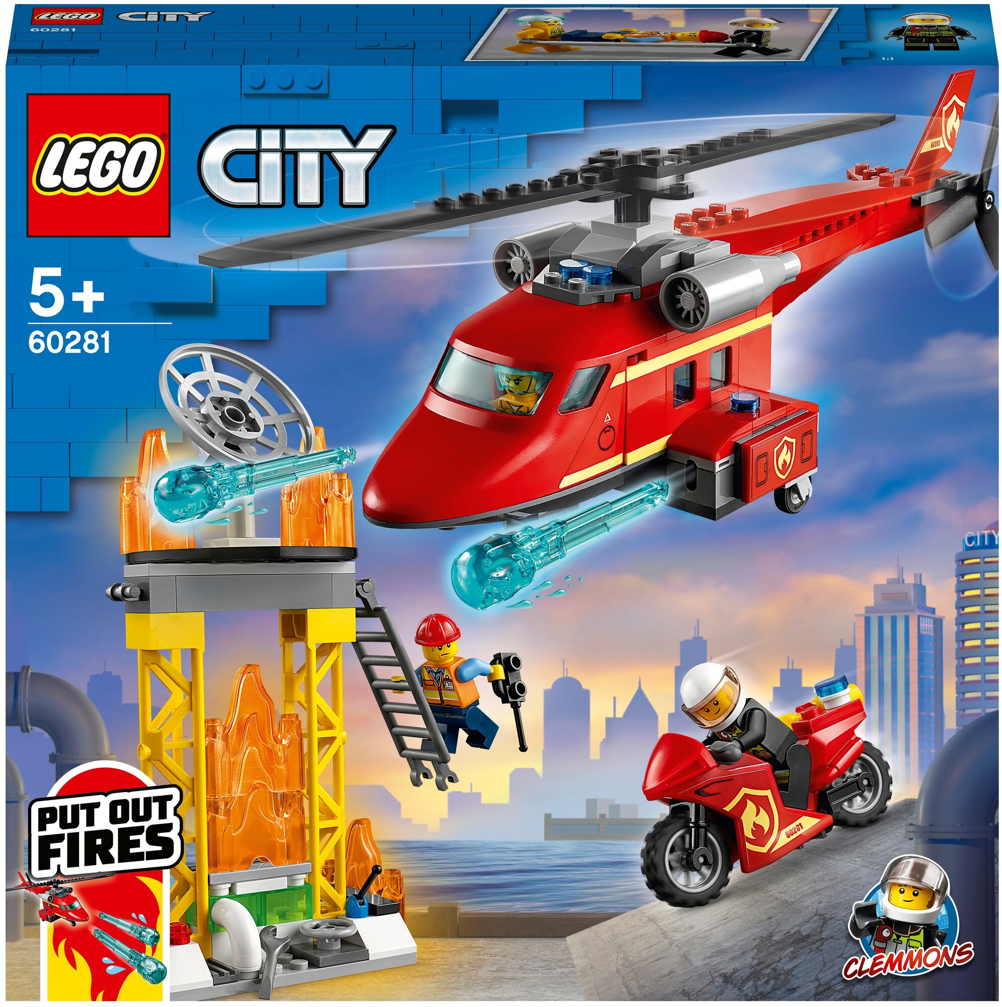 Констр-р Lego City Спасательный пожарный вертолёт 60281 .
