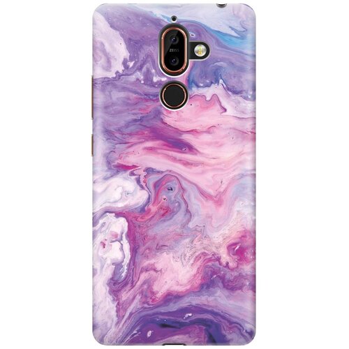 фото Cиликоновый чехол на nokia 7 plus / нокиа 7 плюс с принтом "purple marble" gosso