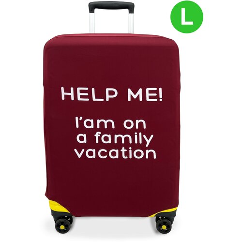 фото Чехол для чемодана help_me-l, полиэстер, размер l, бордовый ledcube