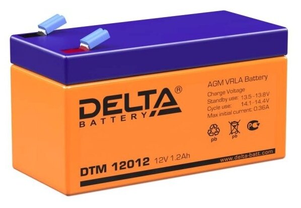 Аккумуляторная батарея DELTA Battery DTM 12012 12В 1.2 А·ч