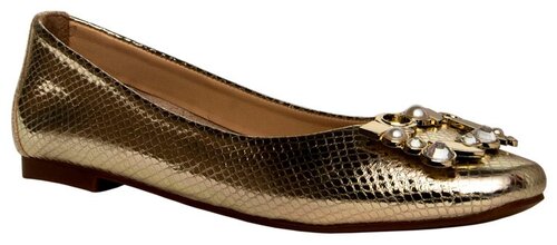 Туфли лодочки  Milana, натуральная кожа, полнота F, размер 36, золотой