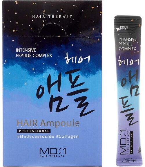 MEDB MD-1 Intensive Peptide Complex Hair Ampoule Ампульная маска для волос с интенсивным пептидным комплексом 20штx10мл