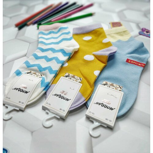 фото Носки morrah детские, 3 пары, размер 30/35, мультиколор