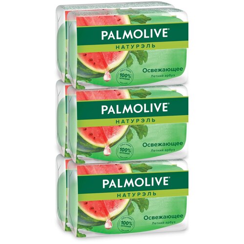 мыло туалетное palmolive натурэль летний арбуз освежающее 90 г х 6 шт Palmolive Мыло кусковое Натурэль Летний арбуз освежающее арбуз, 6 уп., 6 шт., 90 г