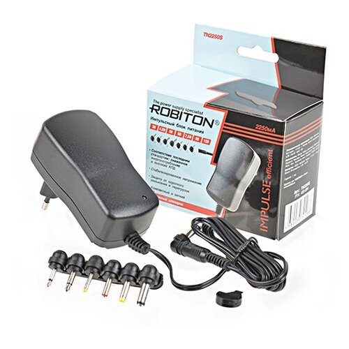 Адаптер/блок питания ROBITON TN2250S 2250мА импульсный BL1 адаптер блок питания robiton quickcharger3 0 microusb 1м bl1