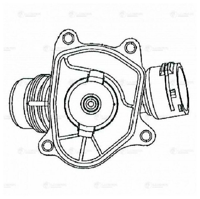 Термостат для а/м BMW X5 (E70) (07-)/X6 (E71) (08-) D (c корпусом) (LT 26103), LUZAR LT26103