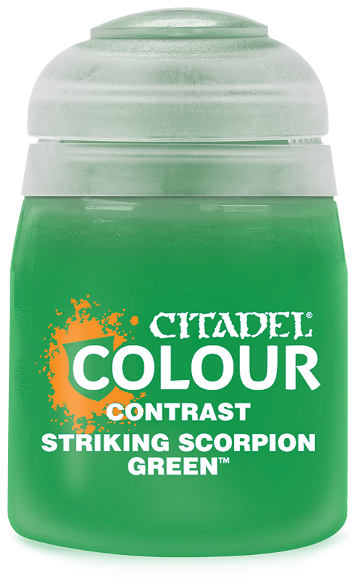 Аксессуар для Warhammer Games Workshop Краска Контраст Зеленый Разящий Скорпион (Striking Scorpion Green (18 ml)