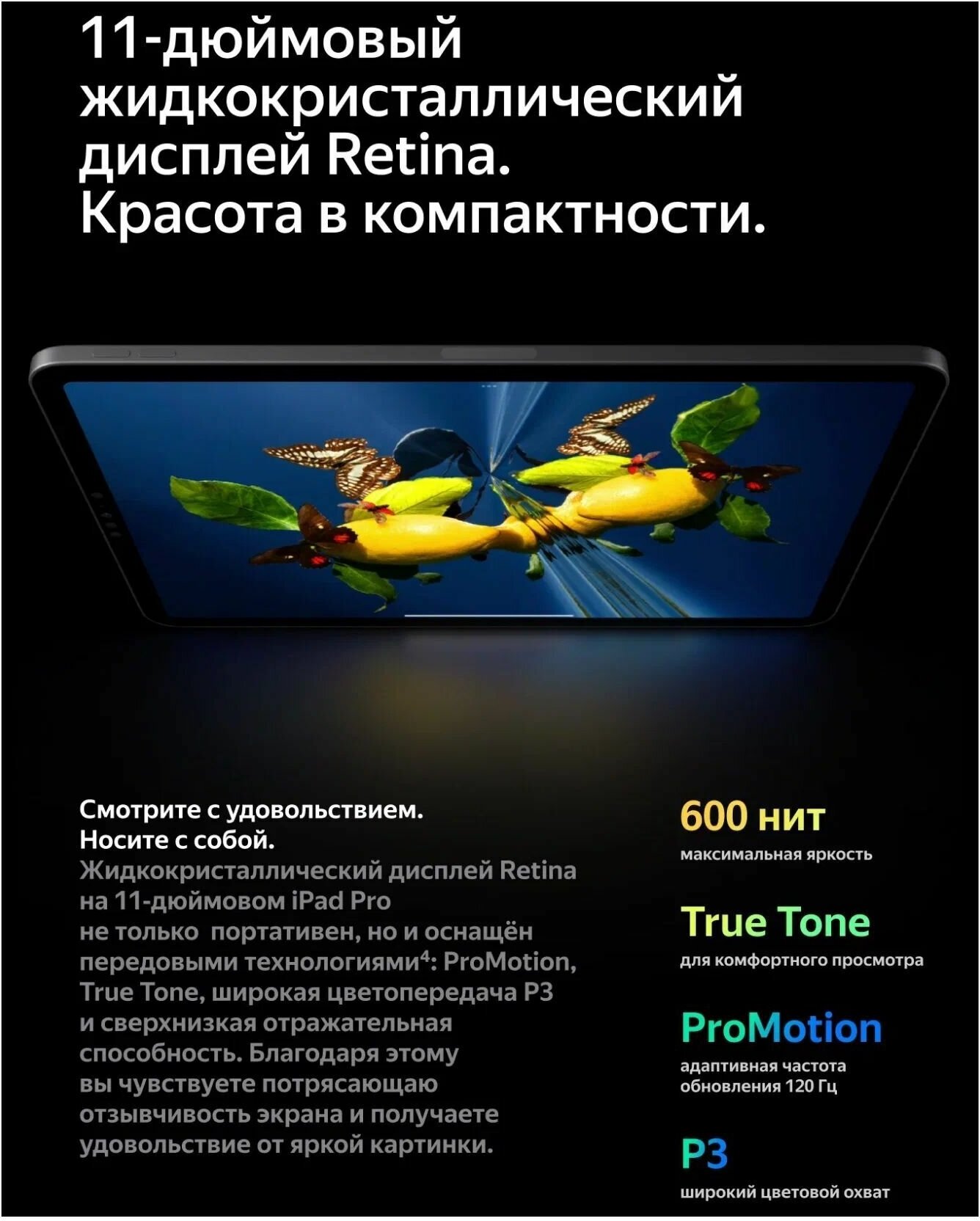 Планшет 11" Apple iPad Pro 2021 A2377 256ГБ серый космос (mhqu3ll/a) - фото №6