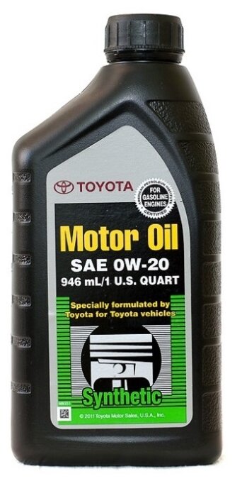 Масло моторное Toyota Motor Oil SAE 0W-20 (946 мл) 00279-0WQTE-6S