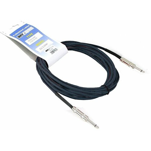 invotone aci1005 bk инструментальный кабель 6 3 mono jack 6 3 mono jack 5 м черный Invotone ACI1003BK инструментальный кабель, mono jack 6,3 — mono jack 6,3, длина 3 м (черный)