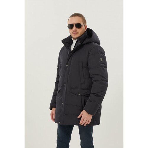 фото Пуховик madzerini, размер 50, черный