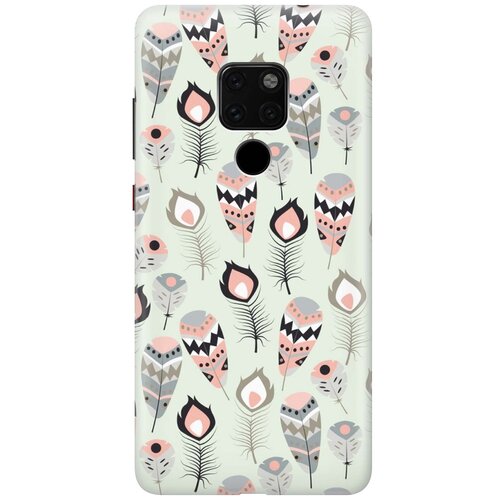 фото Gosso ультратонкий силиконовый чехол-накладка для huawei mate 20 с принтом "перья бохо"