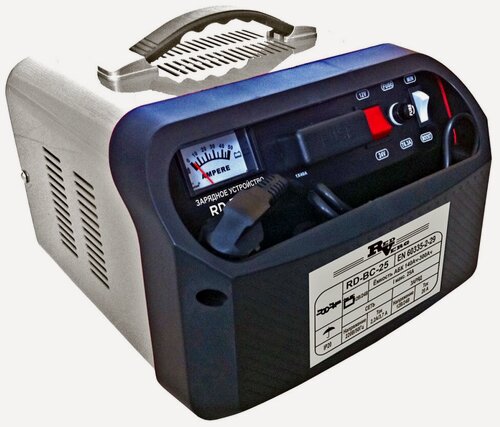 Изображение товара Зарядное устройство RedVerg RD-BC-25, для аккумуляторов 12-24 В, 720Вт, 25А, чёрно-серое