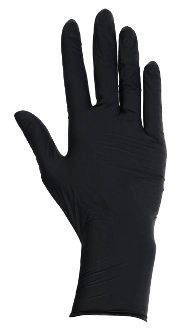 Перчатки смотровые MANUAL BN 117 нитриловые, черные, S, 50 пар