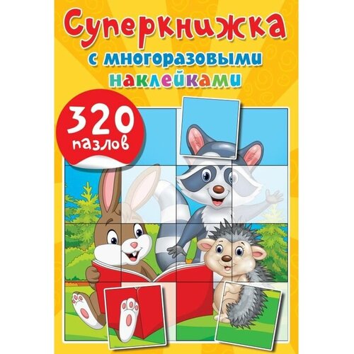 Суперкнижка с многоразовыми наклейками. 320 пазлов / Дмитриева В.Г.