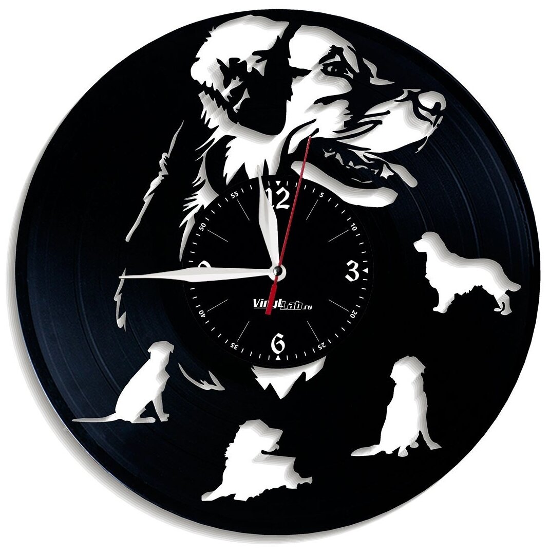 Часы из виниловой пластинки (c) VinylLab Спаниель