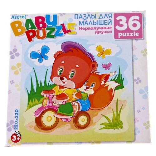 Пазл Origami Astrel Мишка и Бельчонок (6269), 36 дет., разноцветный