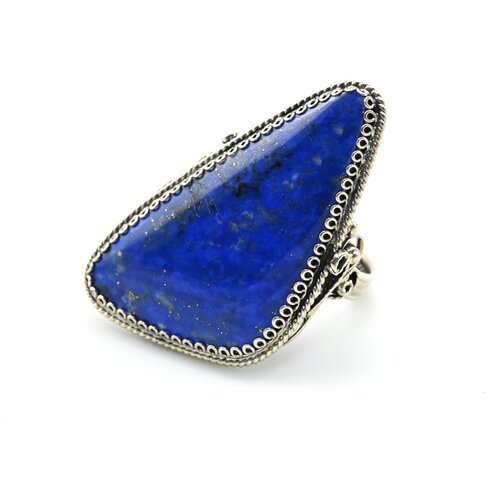 Кольцо Радуга Камня, лазурит, размер 18.5, синий, белый