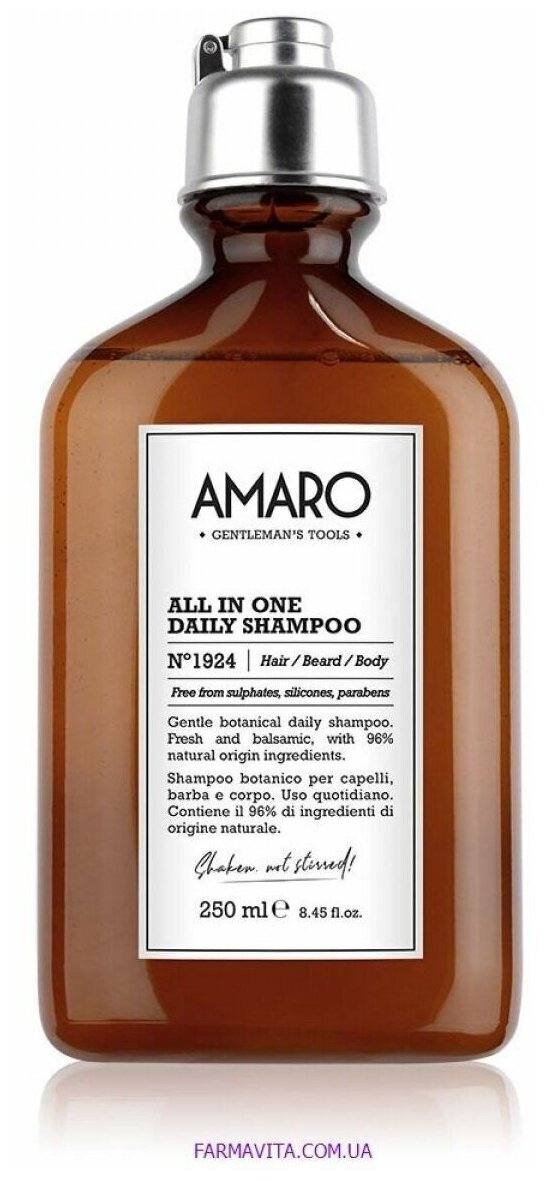 FARMAVITA Растительный шампунь для ежедневного применения мужской Amaro daily shampoo 250 ml