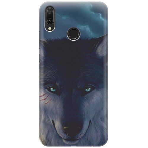 фото Re:pa накладка transparent для huawei y9 (2019) с принтом "взгляд волка"