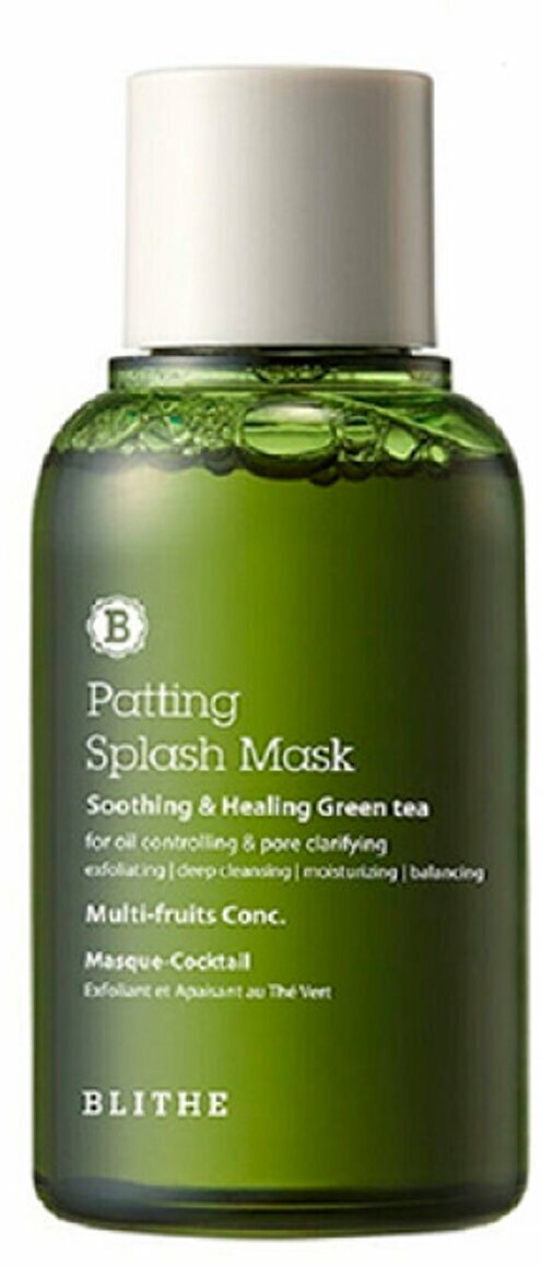 Blithe Patting Splash Mask Soothing & Healing Green Tea Сплэш-маска для лица, 70 мл