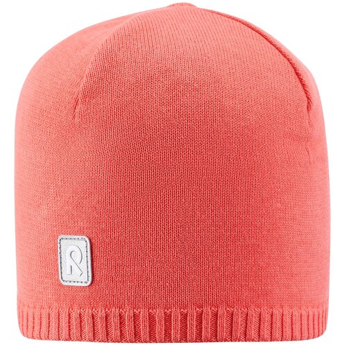 фото Шапка бини reima, размер 48, коралловый